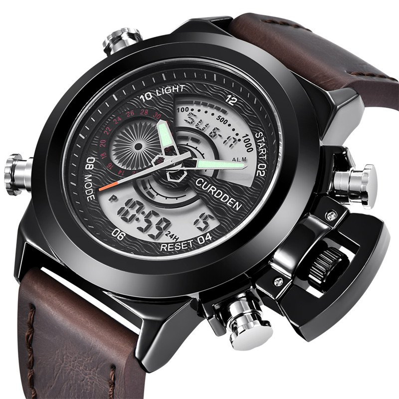Doppelte Zeit Mode Chronograph Uhr