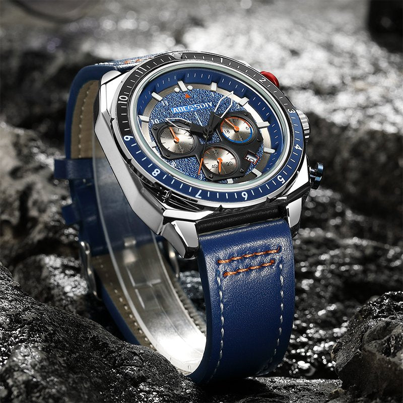 Luxus Chronograph Sport Quarz Uhr