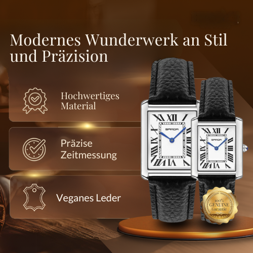 Stylische quadratische Ziffernblattuhren für Paare