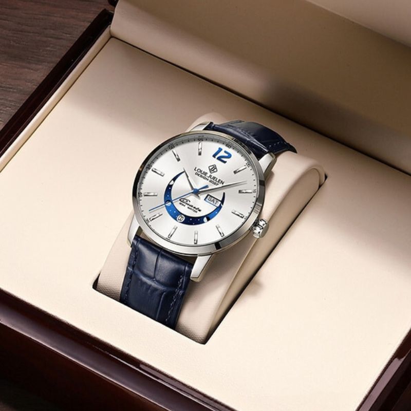 Elegante Leuchtende Mondphasen Uhr